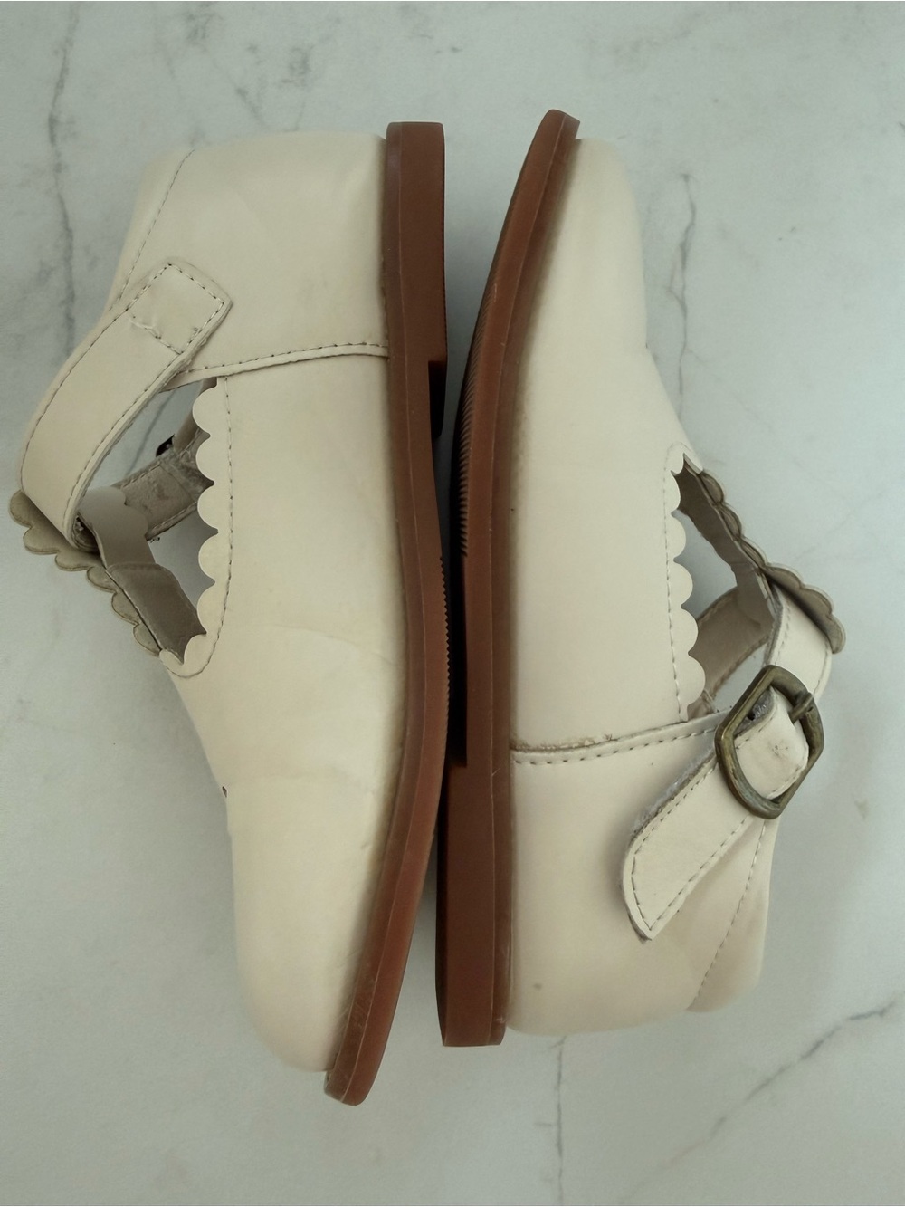 Felix & Flora Cream Girls' Mary Jane Dress Shoes Size 10T - Picture 2 of 6